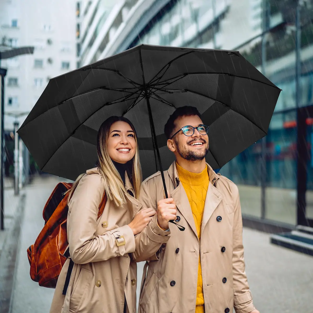 G4Free 62 Inch Large Golf Umbrella Windproof Reverse Travel Umbrella with Double Canopy and Auto Open/Close | 157.5 cm (62 Inch) Arc - view 9