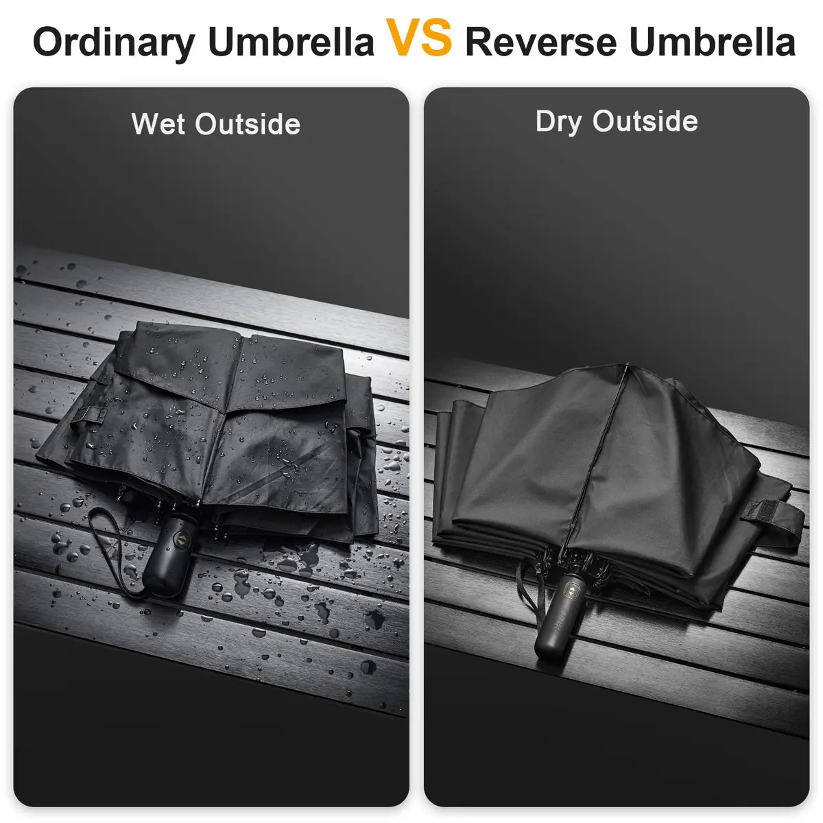 G4Free 62 Inch Large Golf Umbrella Windproof Reverse Travel Umbrella with Double Canopy and Auto Open/Close | 157.5 cm (62 Inch) Arc - view 3