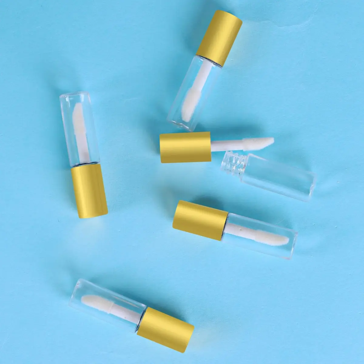 Mydio Clear Mini Lip Gloss Tubes 1.2ml (0.04 Fl Oz) | Pack of 50 Gold Lid Containers - view 3