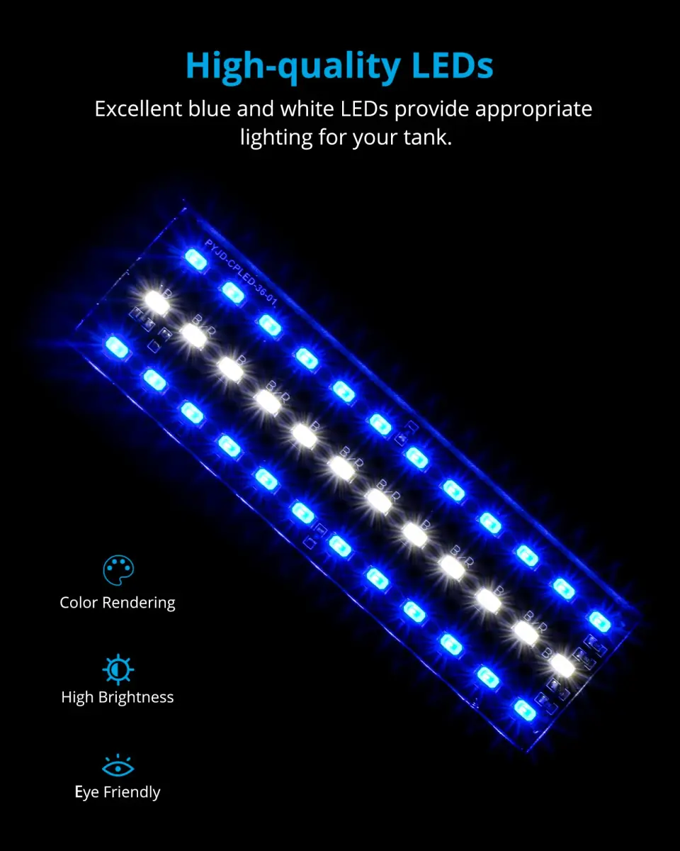 NICREW Clip-on Marine Aquarium Light for Coral Reef Tank | 10W LED, Blue & White Spectrum, Adjustable Brightness - view 3