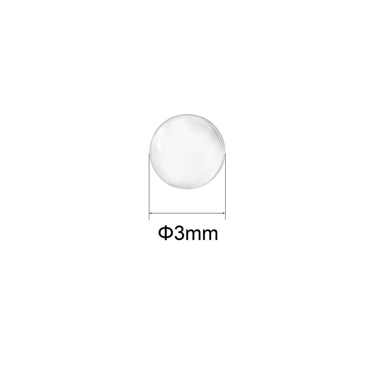 uxcell 3mm Solid Round Clear Glass Ball Boiling Stones 500pcs | Chemically Inert Soda Lime Glass - view 2