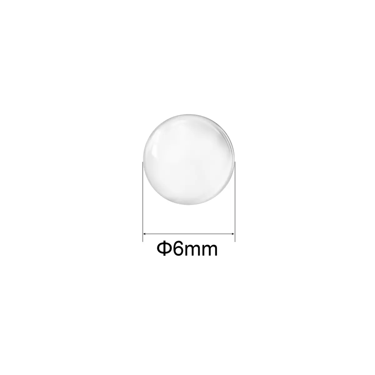 uxcell 6mm Clear Glass Ball Beads 200pcs | Paint Mixing Agitators - view 2
