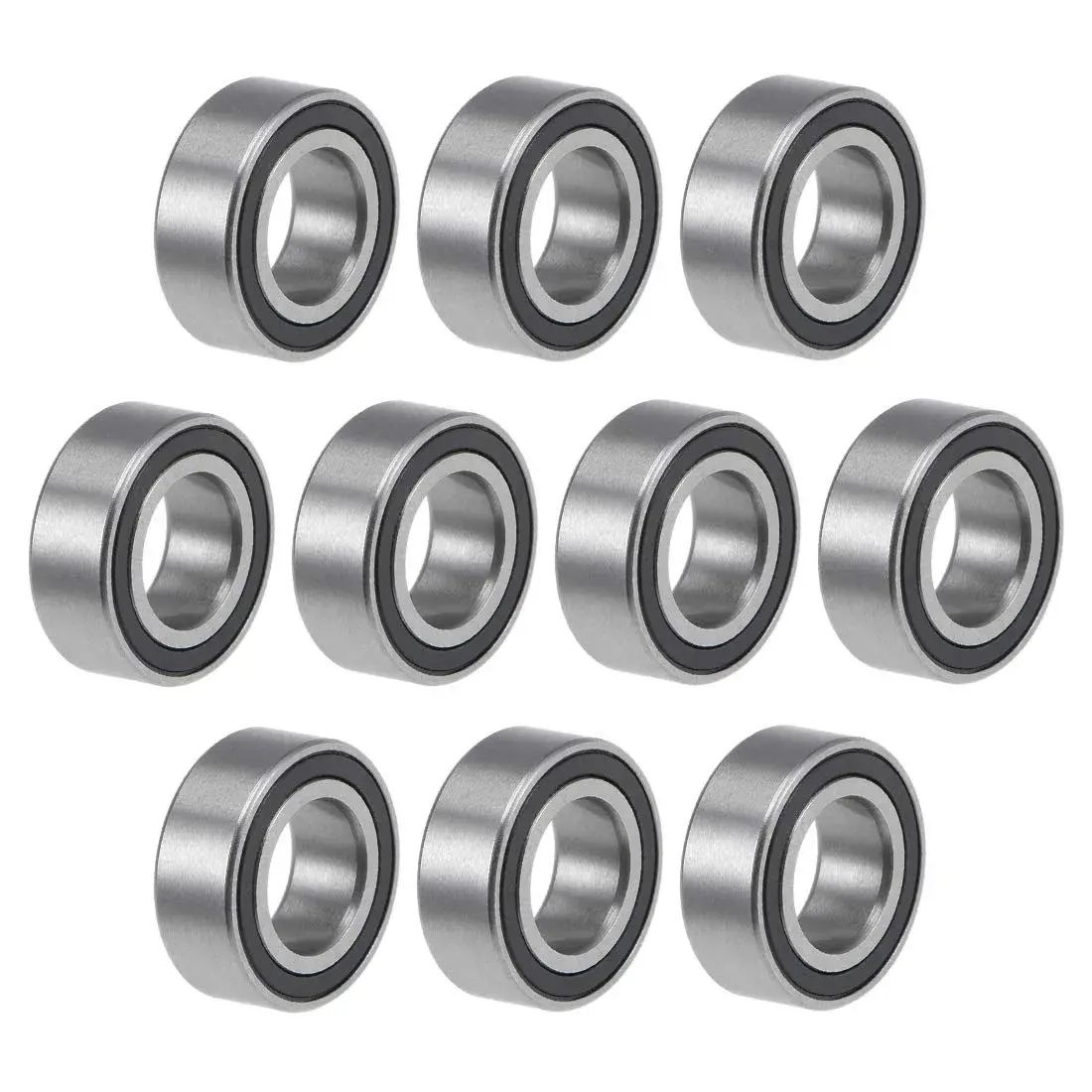 uxcell MR116-2RS Ball Bearings 6mm Inner Dia 11mm OD 4mm Bore Double Sealed Chrome Steel Z2 10pcs - main product image