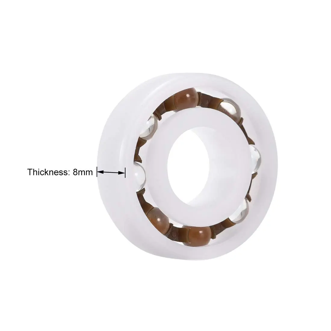 uxcell 6001 Plastic Bearings 12x28x8mm Glass Ball Nylon Cage 10 Pcs | High Precision & Speed Operation - view 3