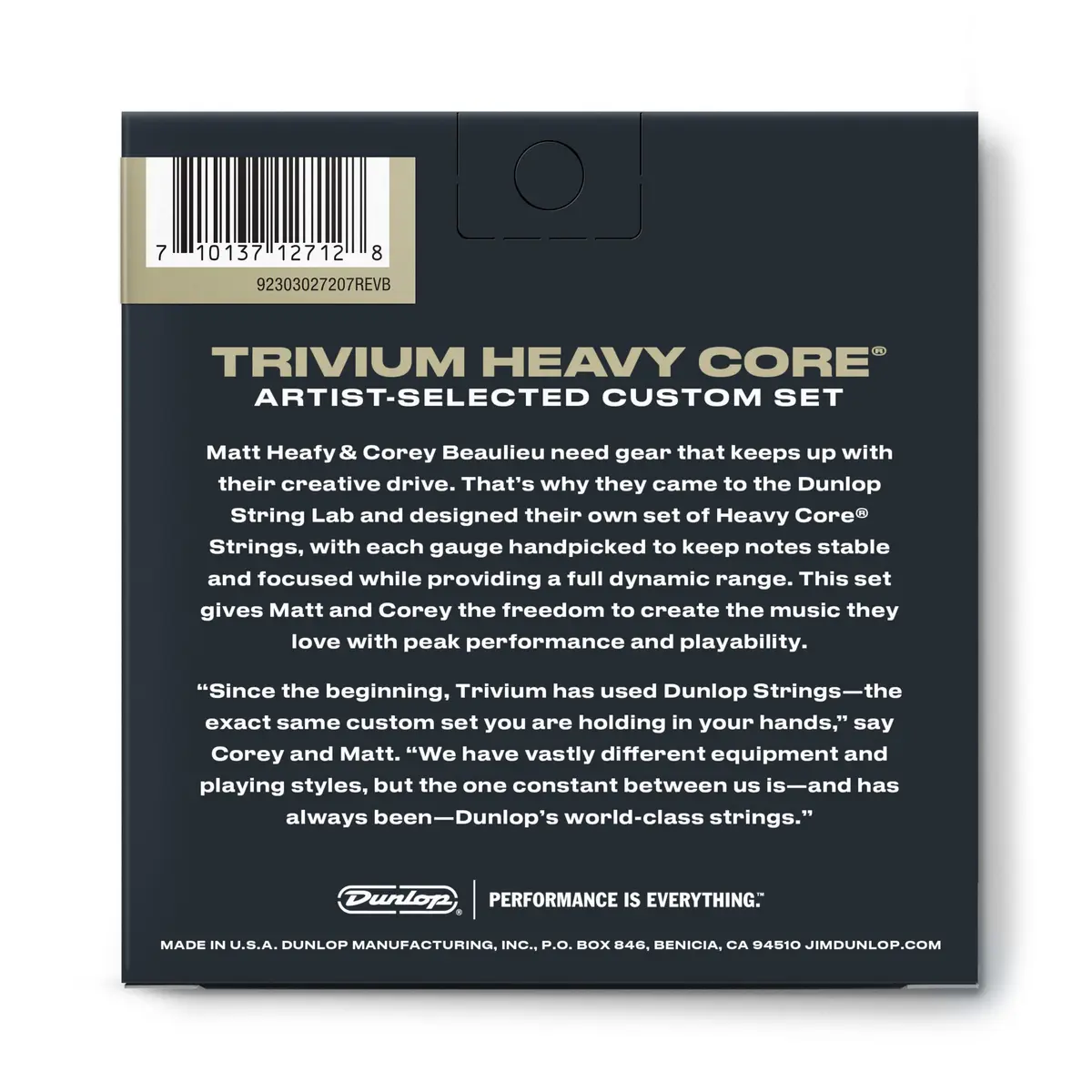 Jim Dunlop Heavy Core Trivium Signature Guitar Strings 10-52 | Handpicked for Focus & Dynamic Range - view 7