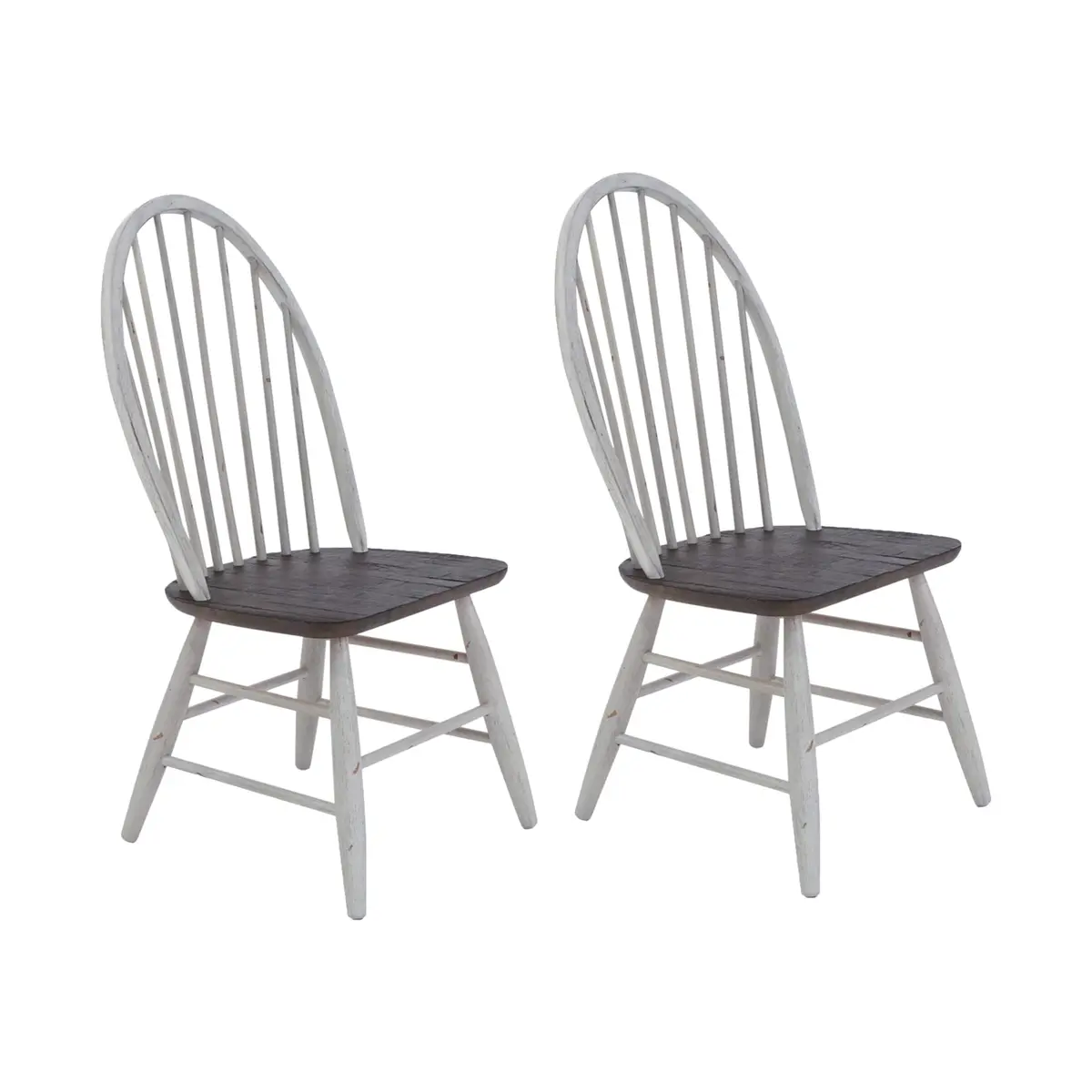 Liberty Furniture Industries Farmhouse Windsor Back Side Chair-Set of 2 | White, W21 x D23 x H40 - main product image