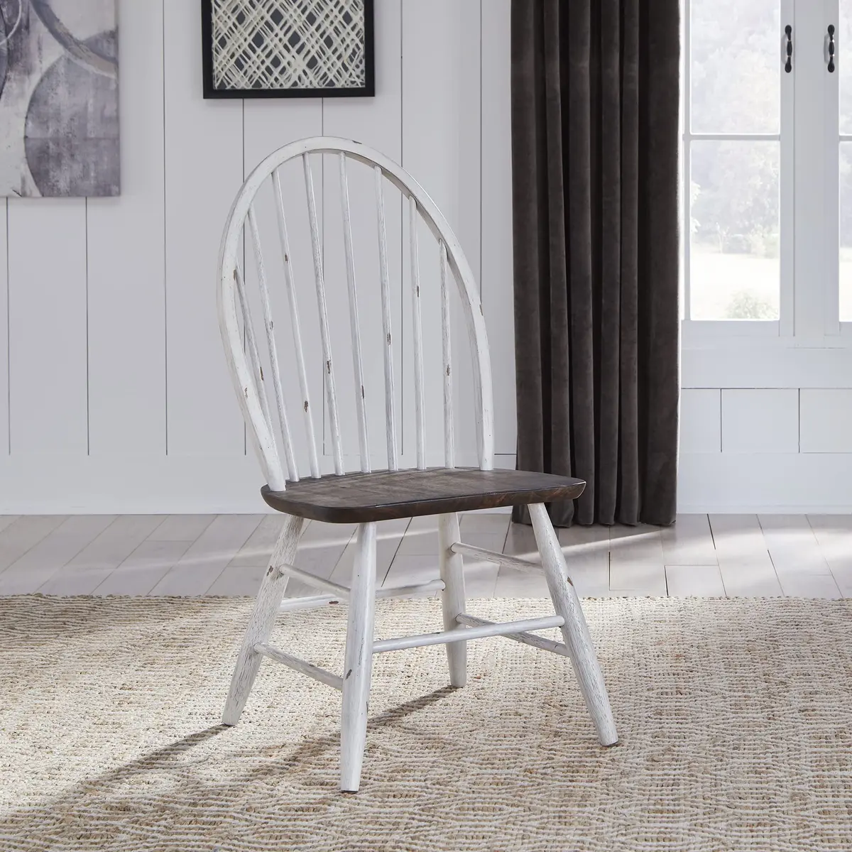 Liberty Furniture Industries Farmhouse Windsor Back Side Chair-Set of 2 | White, W21 x D23 x H40 - view 7