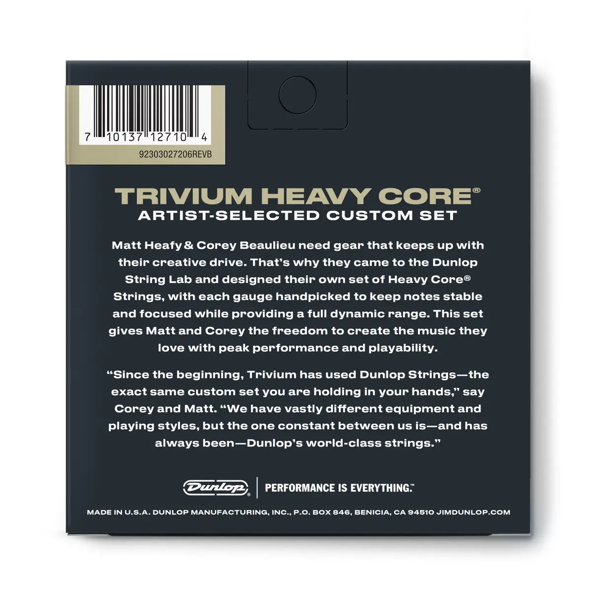 Jim Dunlop Heavy Core Trivium Signature Guitar Strings 10-52 | Handpicked for Focus & Dynamic Range - view 7