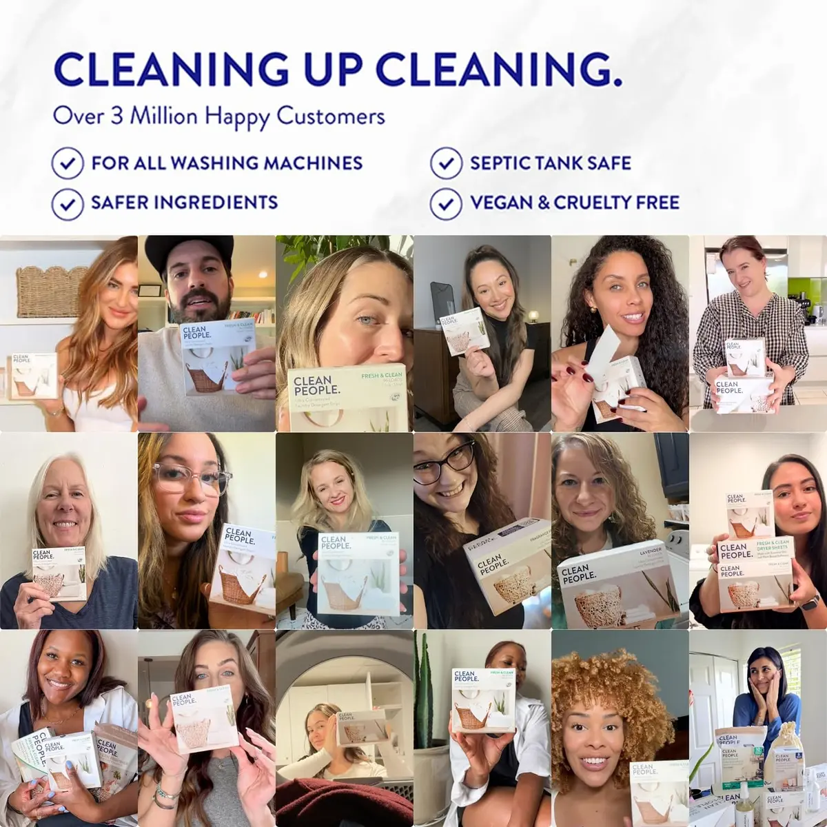 THE CLEAN PEOPLE Laundry Detergent Sheets Fresh Scent 192 Count | Eco-Friendly Concentrated Formula - view 3