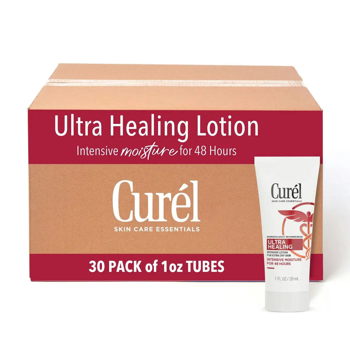 Curel Ultra Healing Intensive Fragrance-Free Lotion For Extra-Dry Skin 1 Fl Oz (30-Pack) | Dermatologist Recommended for Sensitive Skin - main product image