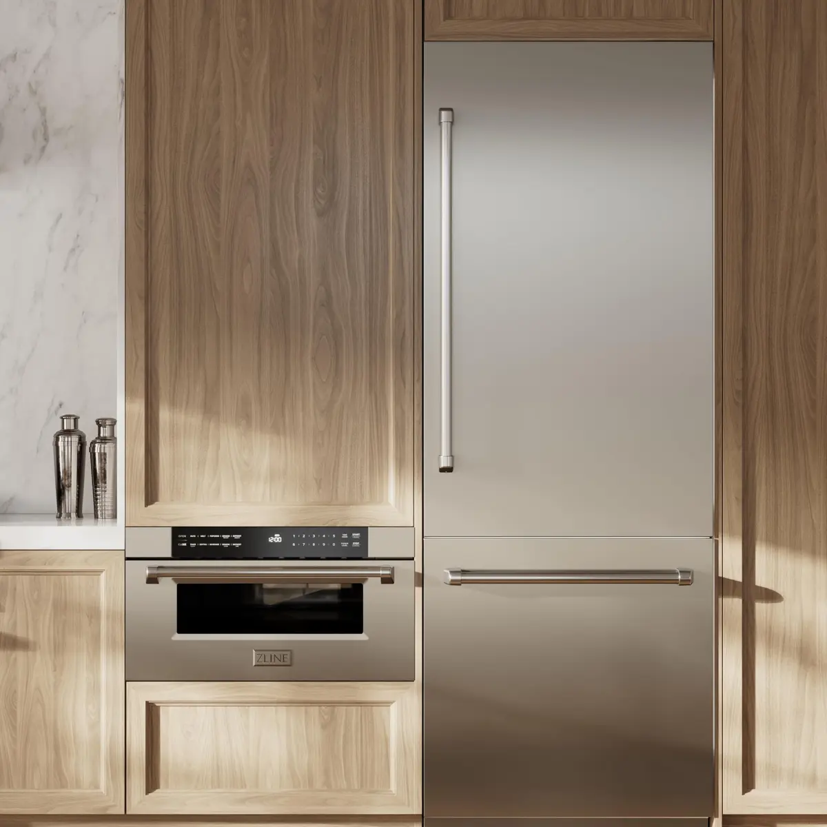 ZLINE 30" 1.2 cu. ft. Built-In Microwave Drawer in Stainless Steel | Space-Saving, 1000W, Top Access Design - view 8