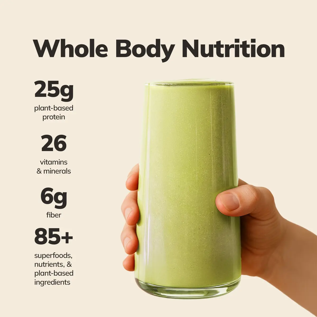 Ka’Chava Whole Body Meal Shake Matcha 15 Servings | Vegan Plant-Based Meal Replacement with 85+ Superfoods & Greens - view 2