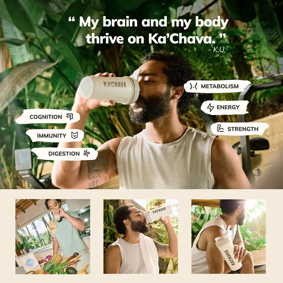 Ka’Chava Whole Body Meal Shake Matcha 15 Servings | Vegan Plant-Based Meal Replacement with 85+ Superfoods & Greens - view 4