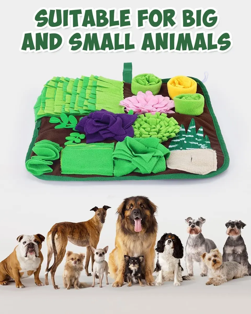 CiyvoLyeen Snuffle Mat for Dogs and Cats 16.5" x 16.5" | Slow Eating & Stress Relief Pet Toy - view 5
