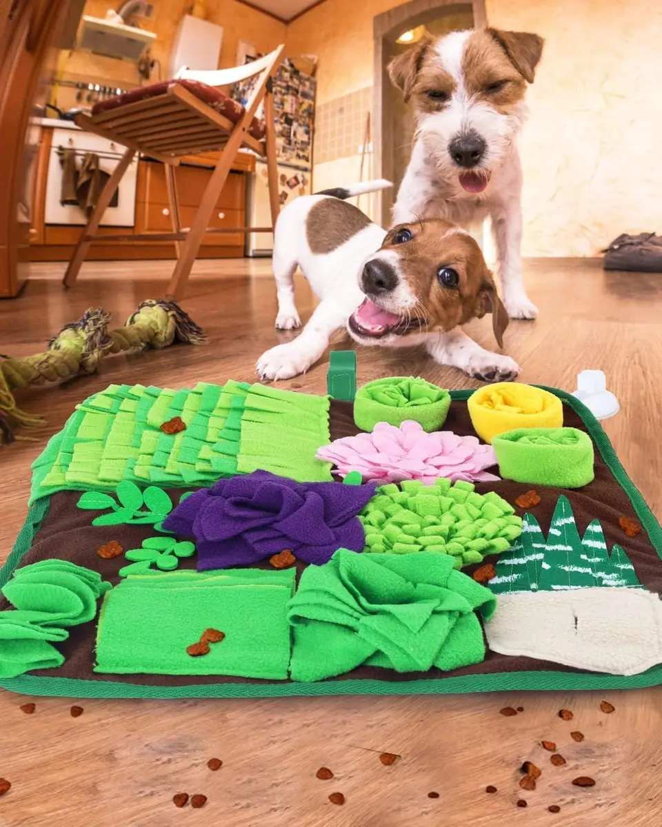 CiyvoLyeen Snuffle Mat for Dogs and Cats 16.5" x 16.5" | Slow Eating & Stress Relief Pet Toy - view 6