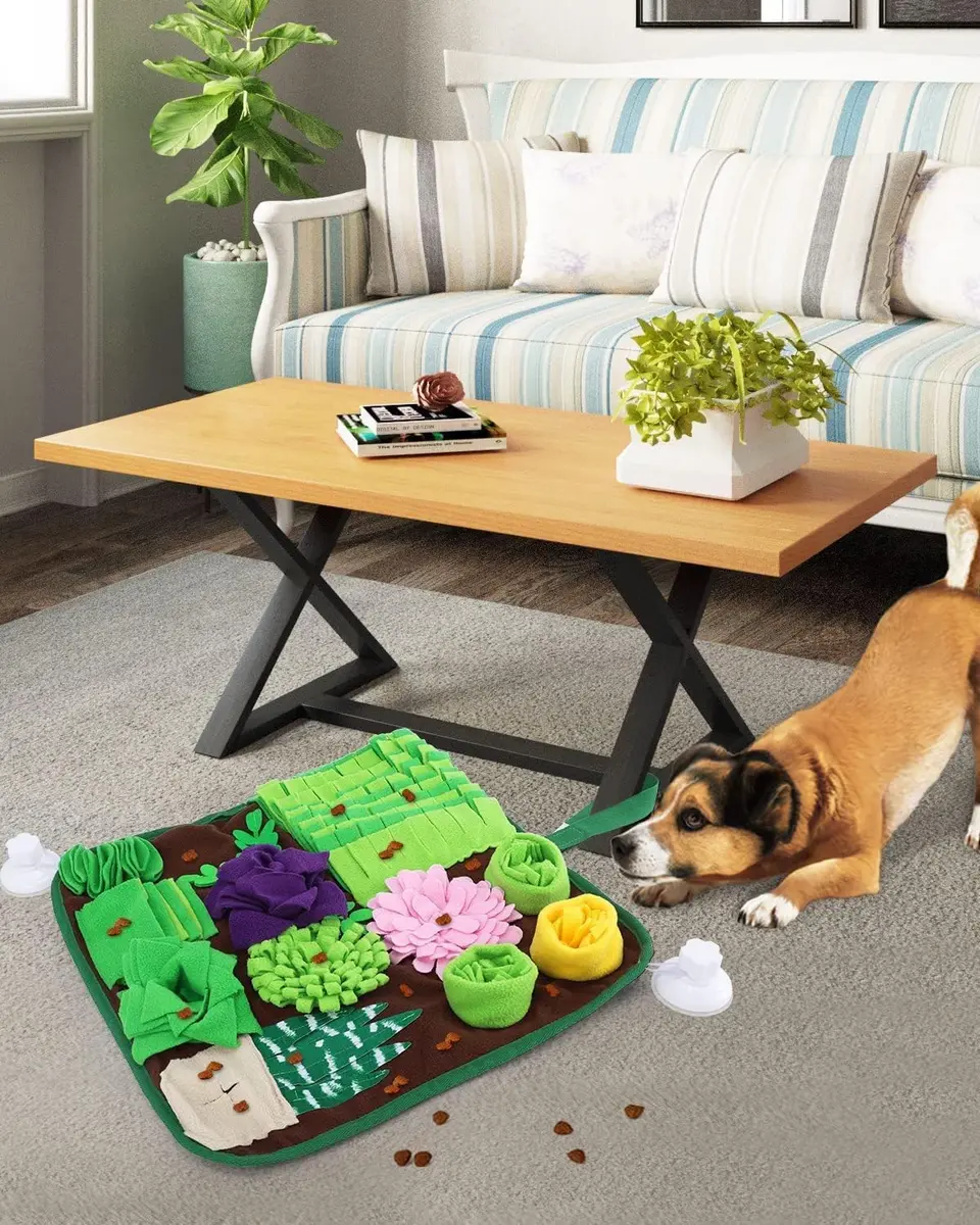 CiyvoLyeen Snuffle Mat for Dogs and Cats 16.5" x 16.5" | Slow Eating & Stress Relief Pet Toy - view 7