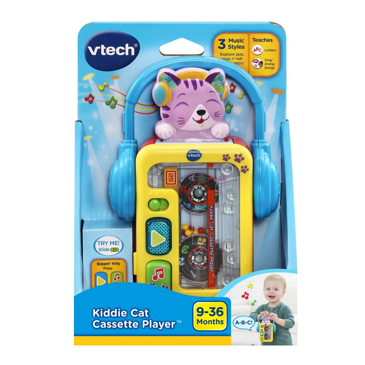 VTech Kiddie Cat Cassette Player | Retro Music Toy for 9-36 Months - view 7