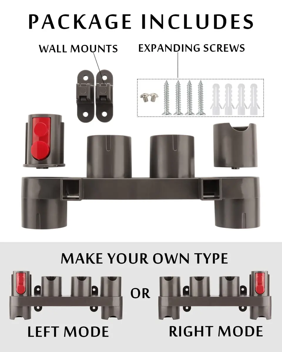 CRAVERLAND Dyson Vacuum Cleaner Attachment Holder | 25.4cm (10") L x 23.1cm (9") W x 9.1cm (3.6") H - view 3