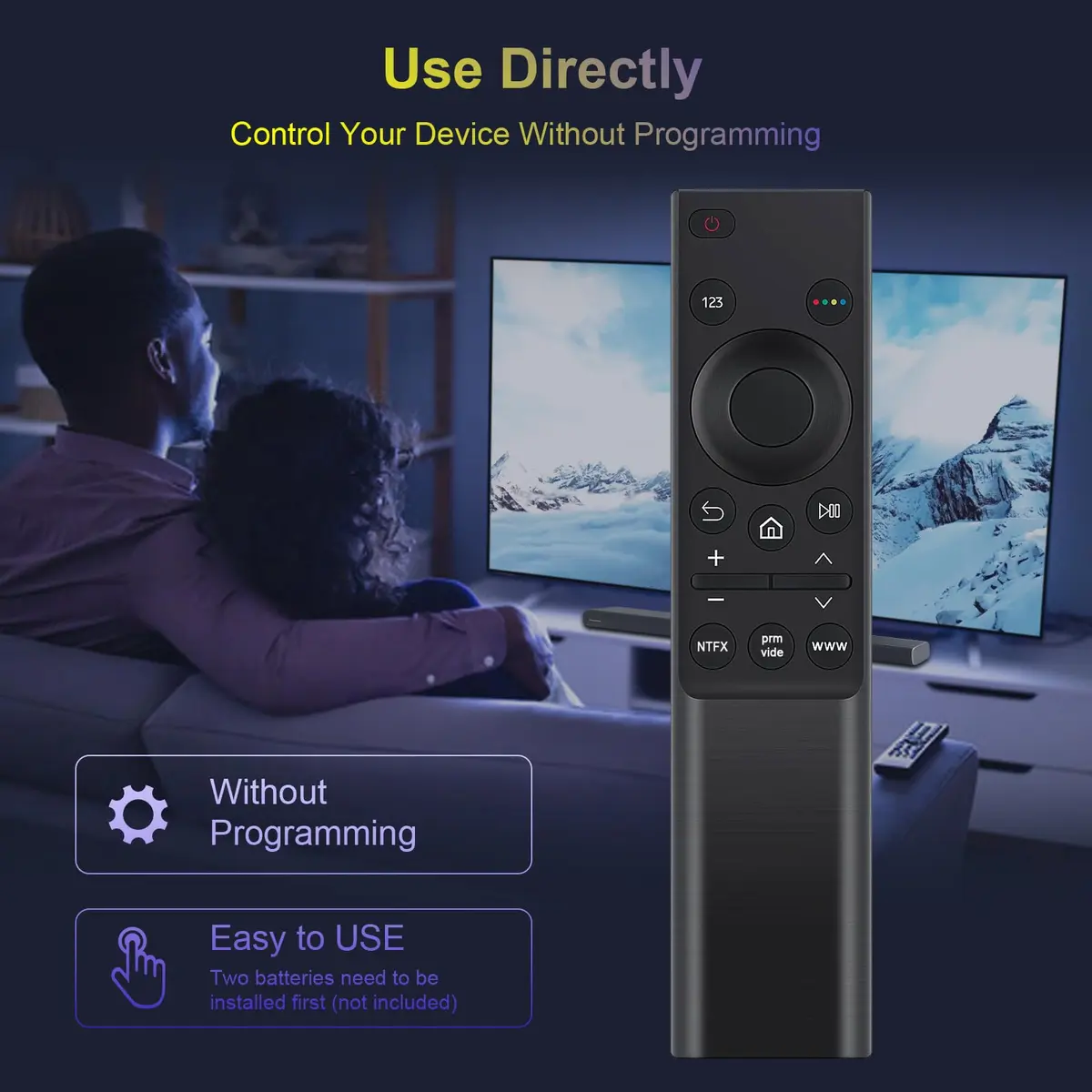 AULCMEET BN59-01358D Remote Control for Samsung UHD 4K Smart TV | Replacement, Compatible with 2021 Models - view 2