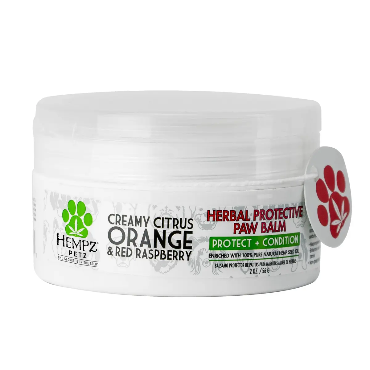 Hempz Petz Dog Paw Balm, Citrus Orange & Red Raspberry, 2 oz. | Nourishing, Vegan & Cruelty-Free Paw Moisturizer - main product image