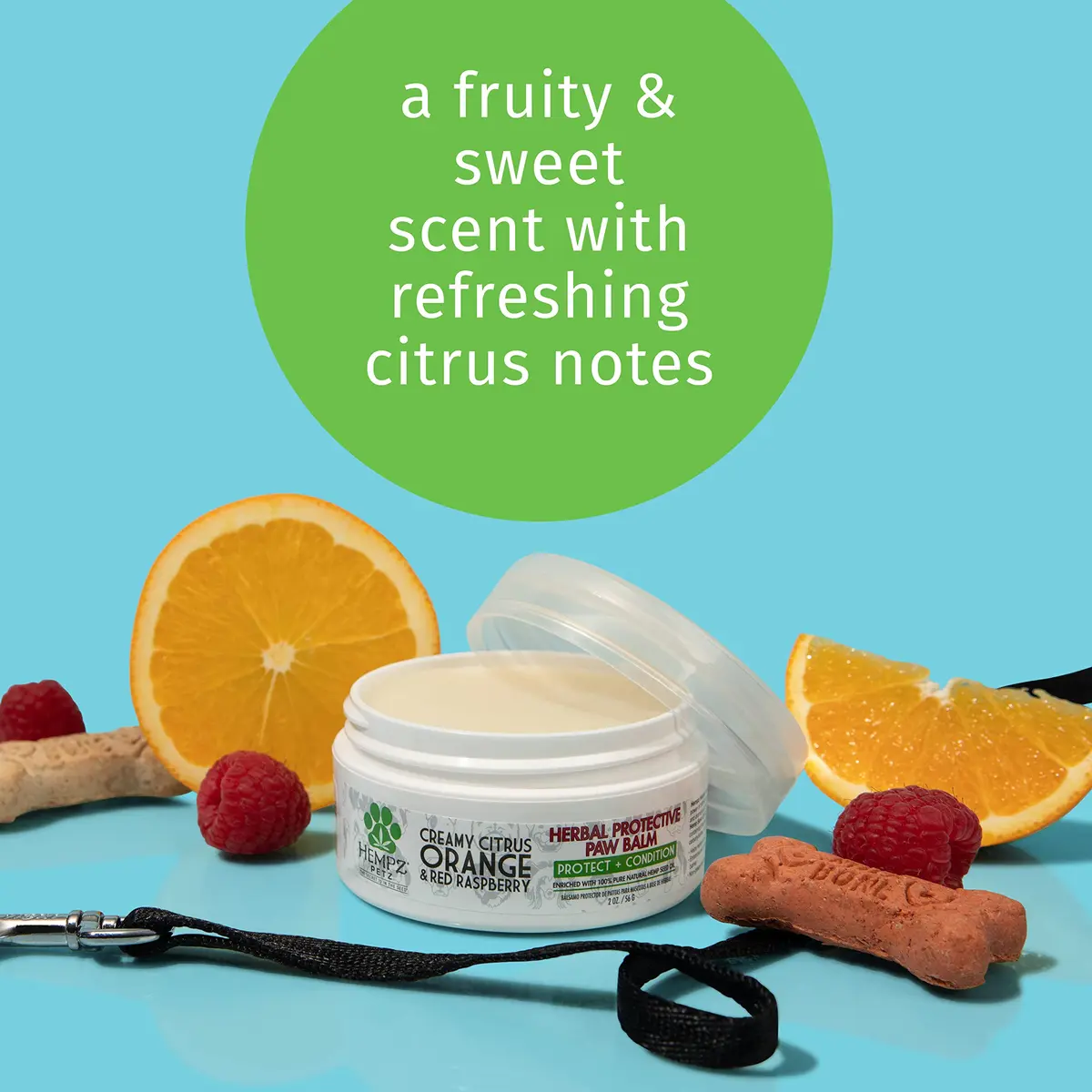 Hempz Petz Dog Paw Balm, Citrus Orange & Red Raspberry, 2 oz. | Nourishing, Vegan & Cruelty-Free Paw Moisturizer - view 2