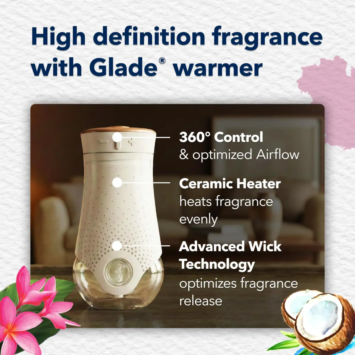 Glade Exotic Tropical Blossoms Air Freshener Refills 6.7 Fl Oz (200ml) | 10 Count Pack with Essential Oils - view 6