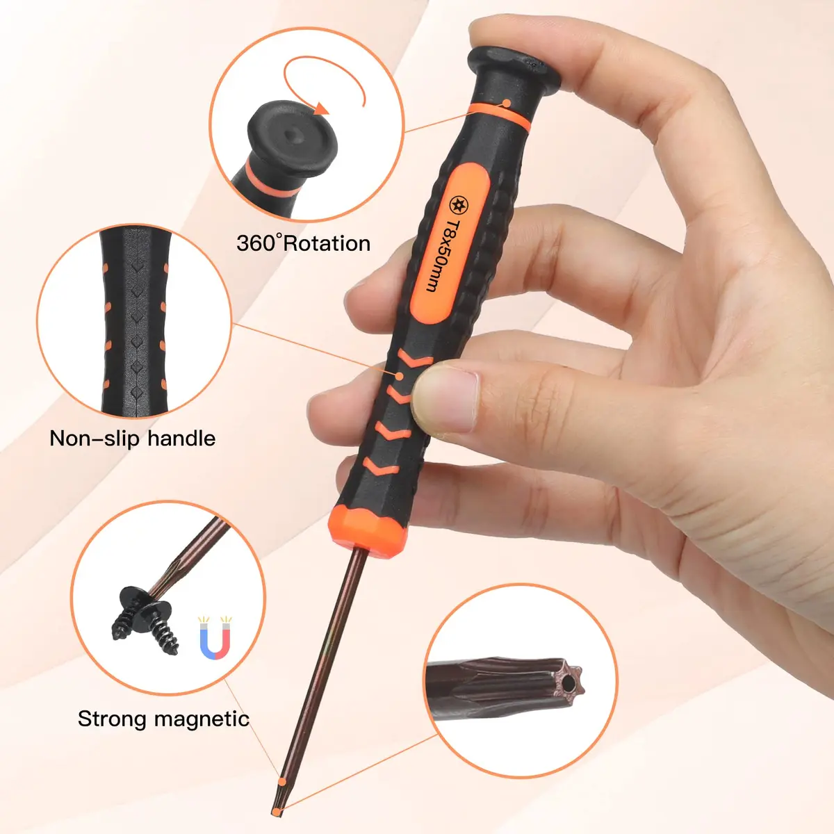 Jorest Precision Screwdriver Set with Spudger | T8 Security Torx, P5, Y00, T5, T6, T9, T15 Bits for Electronics Repair - view 2