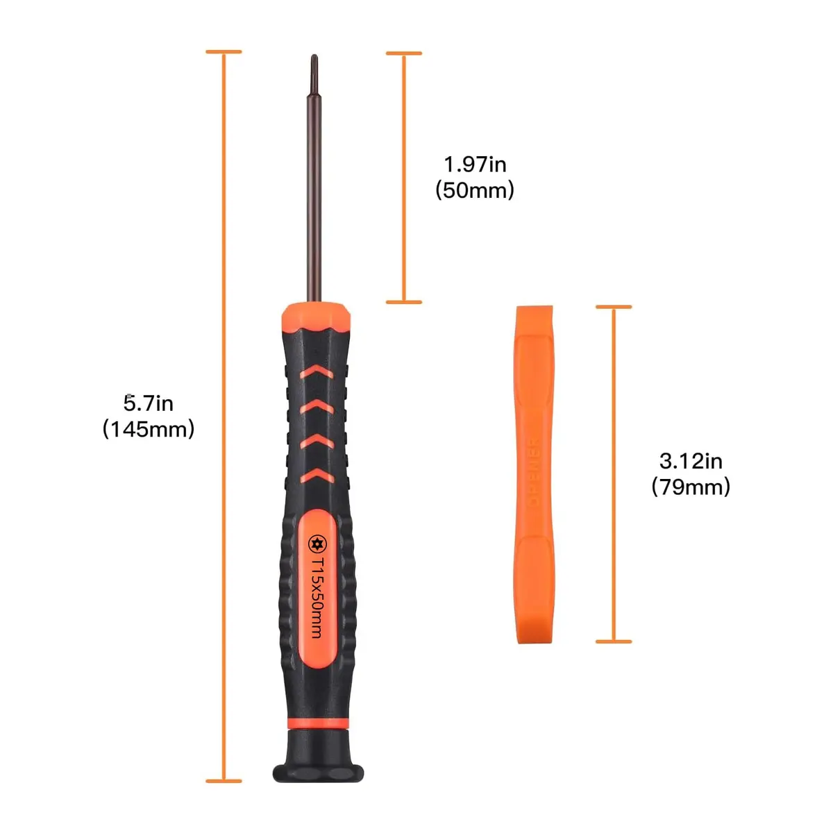 Jorest T15 Torx Security Precision Screwdriver with Spudger | S2 Steel Magnetic Tip for Electronics Repair - view 2