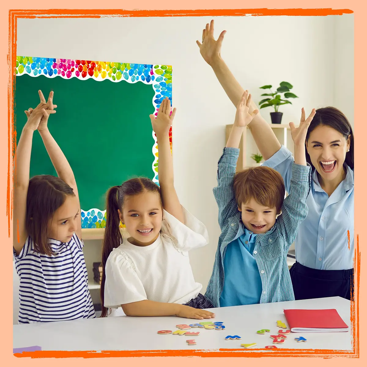 ERKE Colorful Balloons Bulletin Board Borders 60 ft (18.3 m) | Classroom & Office Decor Trim - view 7