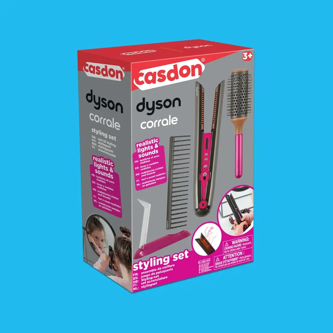 Casdon Dyson Corrale Styling Set | Safe Toy Straighteners for Children 3+ | Realistic Lights & Sounds - view 8
