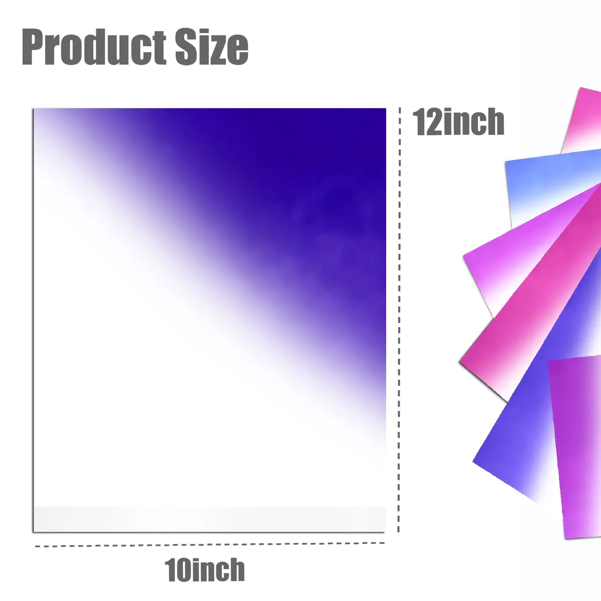 TransWonder UV Color Changing Puff Heat Transfer Vinyl 6 Sheets (12"x10") | 3D Puff Effect & Sunlight Color Change - view 5