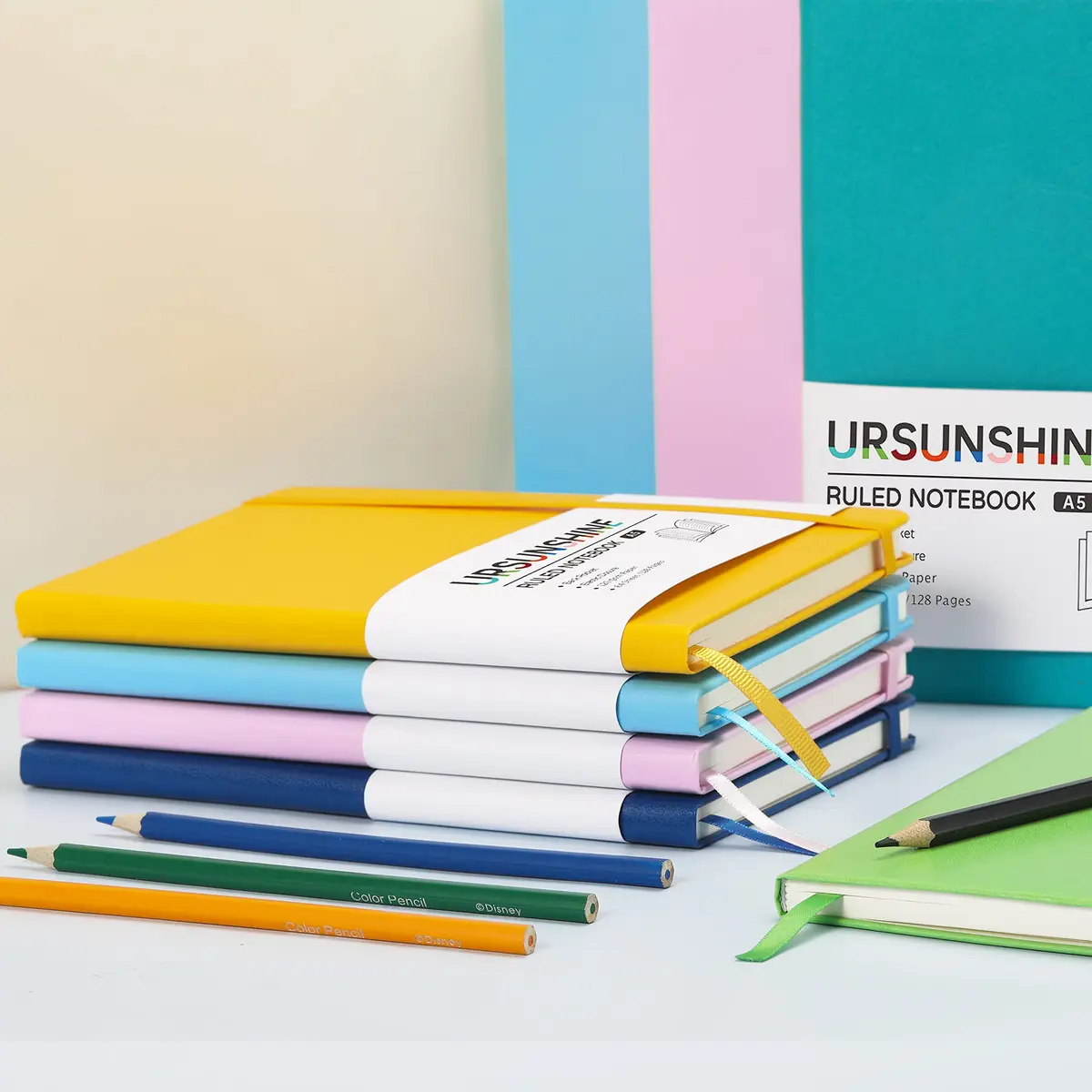 URSUNSHINE Ruled Notebook/Journal - Classic Lined Hardcover 5.3" x 8.26" | Durable & Portable - view 6