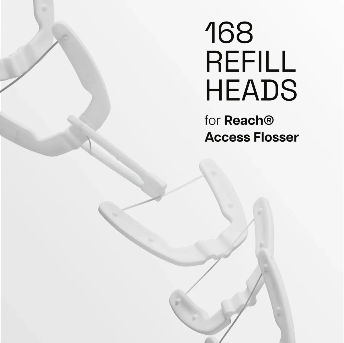 REACH Ultraclean Access Flosser Refill Heads, Unflavored, 28 Count (Pack of 6) | Dentist Recommended Brand for Easy Oral Care - view 2