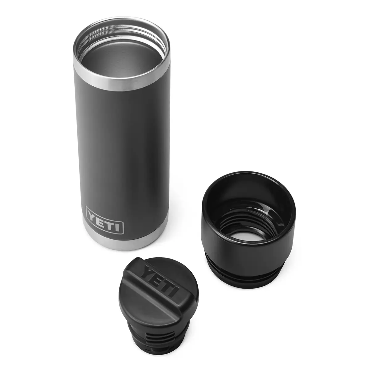 YETI Rambler 18 Oz Hotshot Bottle Charcoal | Leakproof Insulated Beverage Container for Hot Drinks - view 5