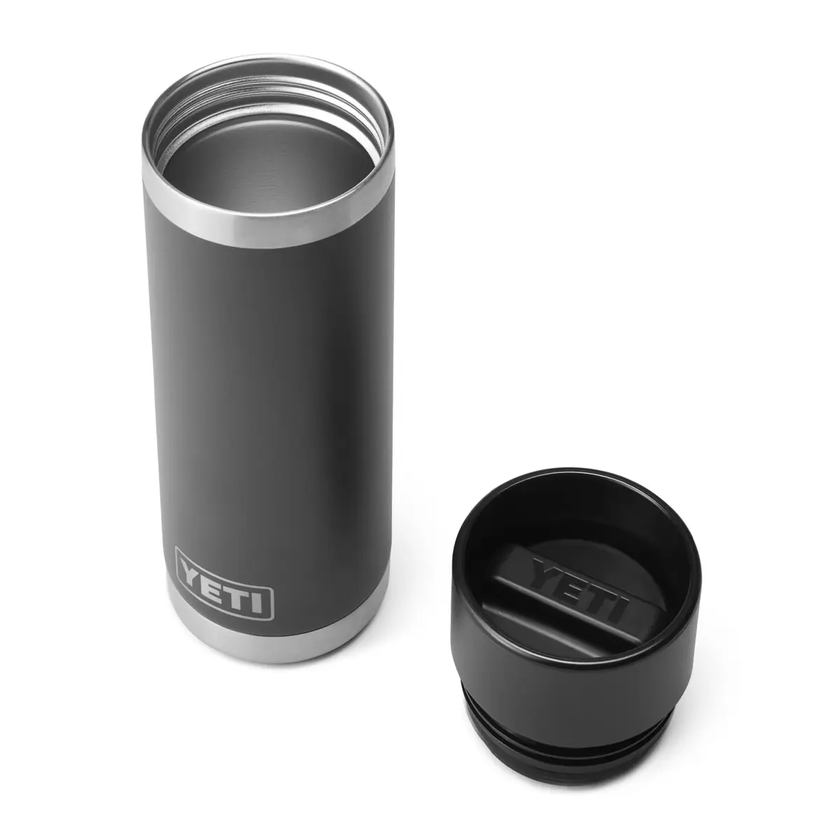 YETI Rambler 18 Oz Hotshot Bottle Charcoal | Leakproof Insulated Beverage Container for Hot Drinks - view 3