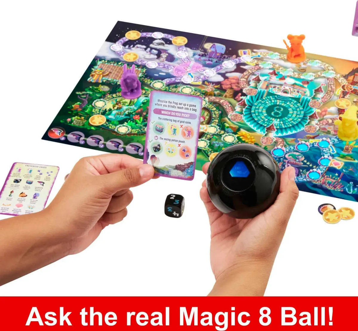 Mattel Games Magic 8 Ball Magical Encounters Board Game for Kids & Families | Cooperative Strategy Game for Ages 7+ - view 3