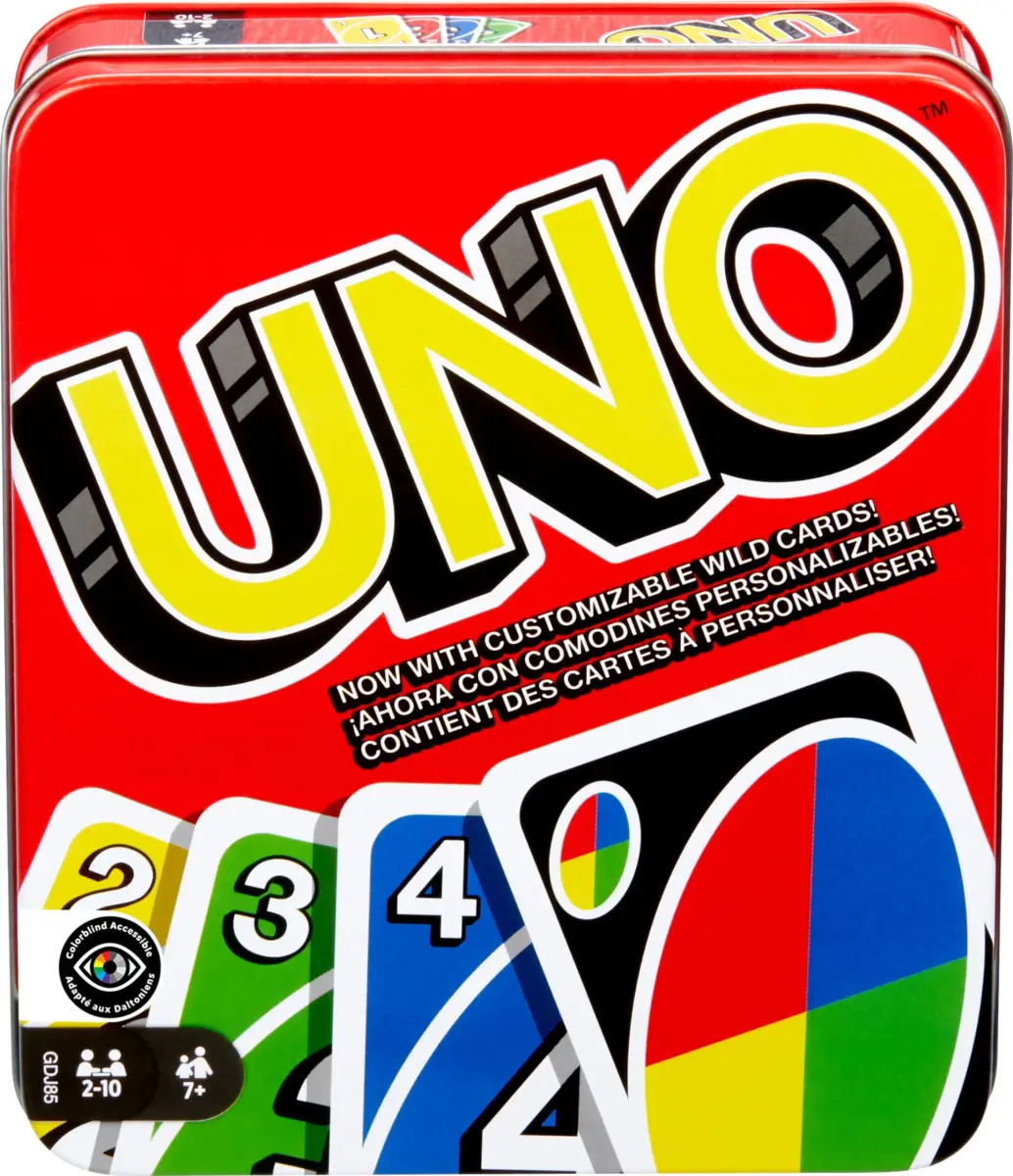 Mattel Games UNO Flex Card Game | Multicolor Tin | 2-6 Players - main product image