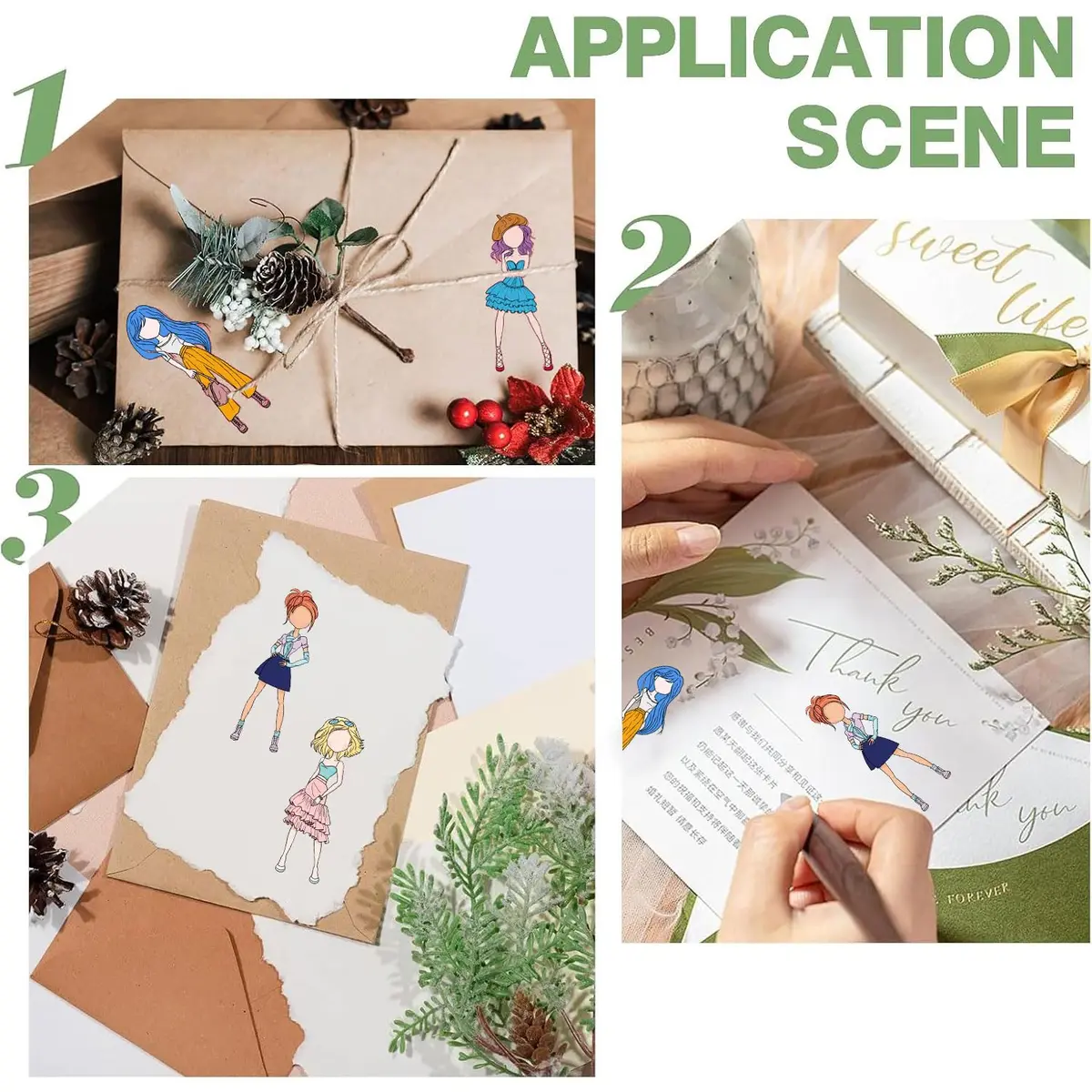 GLOBLELAND Fashion Woman Clear Stamp Skirt Silicone Clear Stamp 4.3 x 5.8 inches | DIY Scrapbook & Card Making - view 7