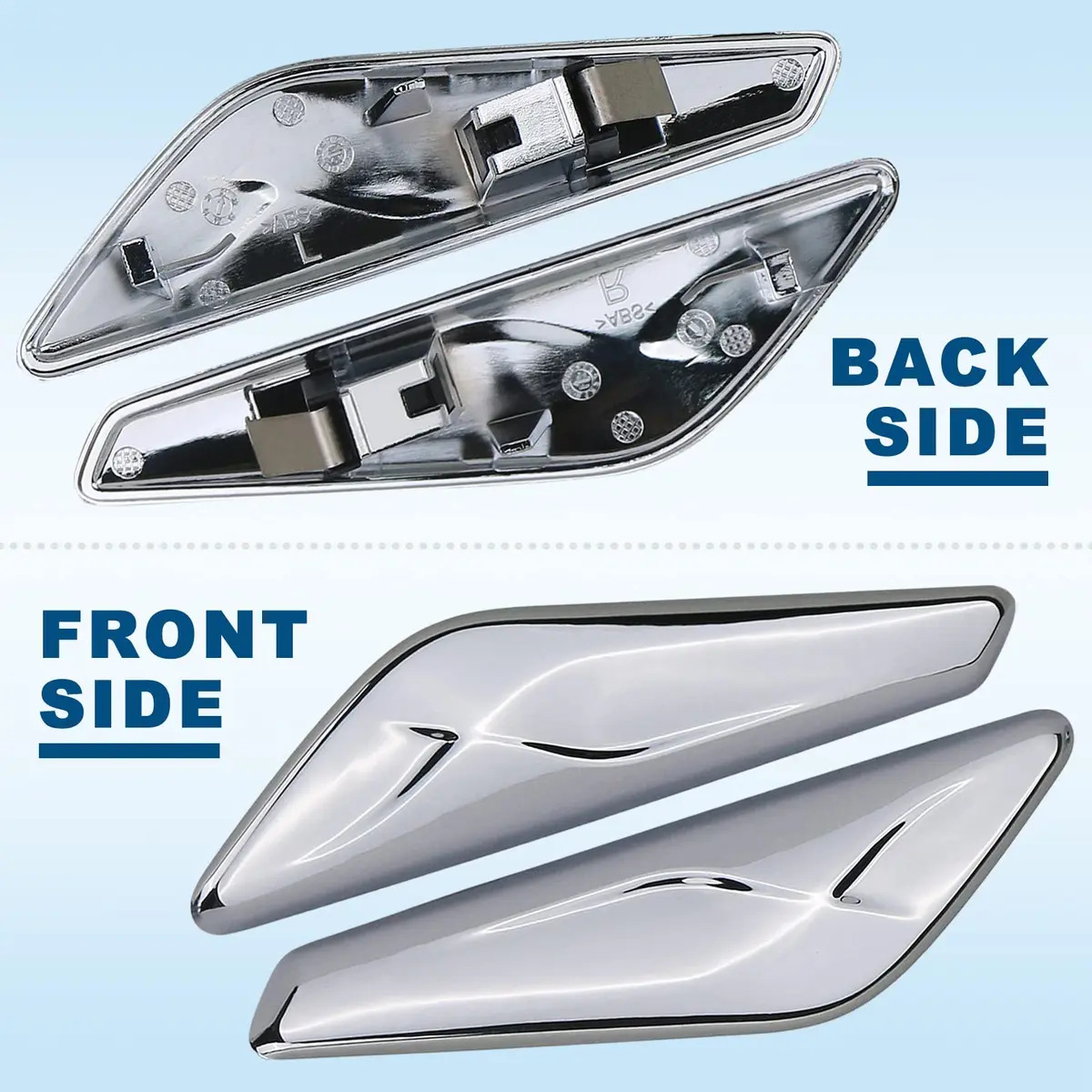 APPERFiT Front Fender Chrome Trim Finisher Pair for BMW X3 F25 X4 F26 2011-2018 | Vehicle Specific Fit - view 3