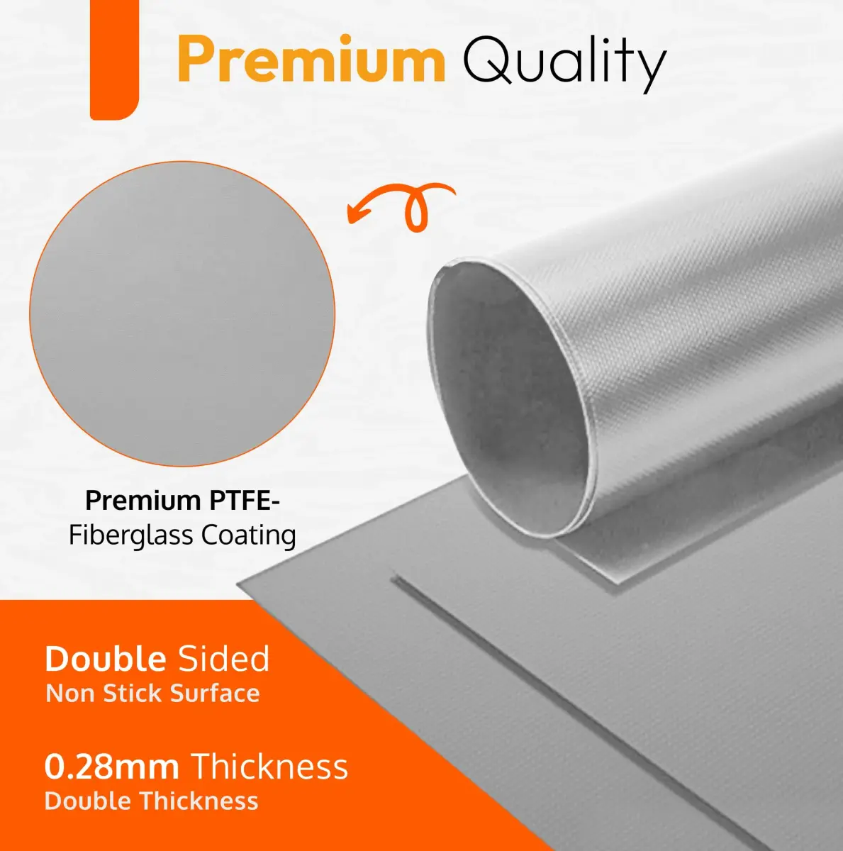 ThreadNanny Silver Teflon Oven Liner Roll 44cm x 190cm (17" x 75") | BPA & PFOA Free, Reusable & Dishwasher Safe - view 6