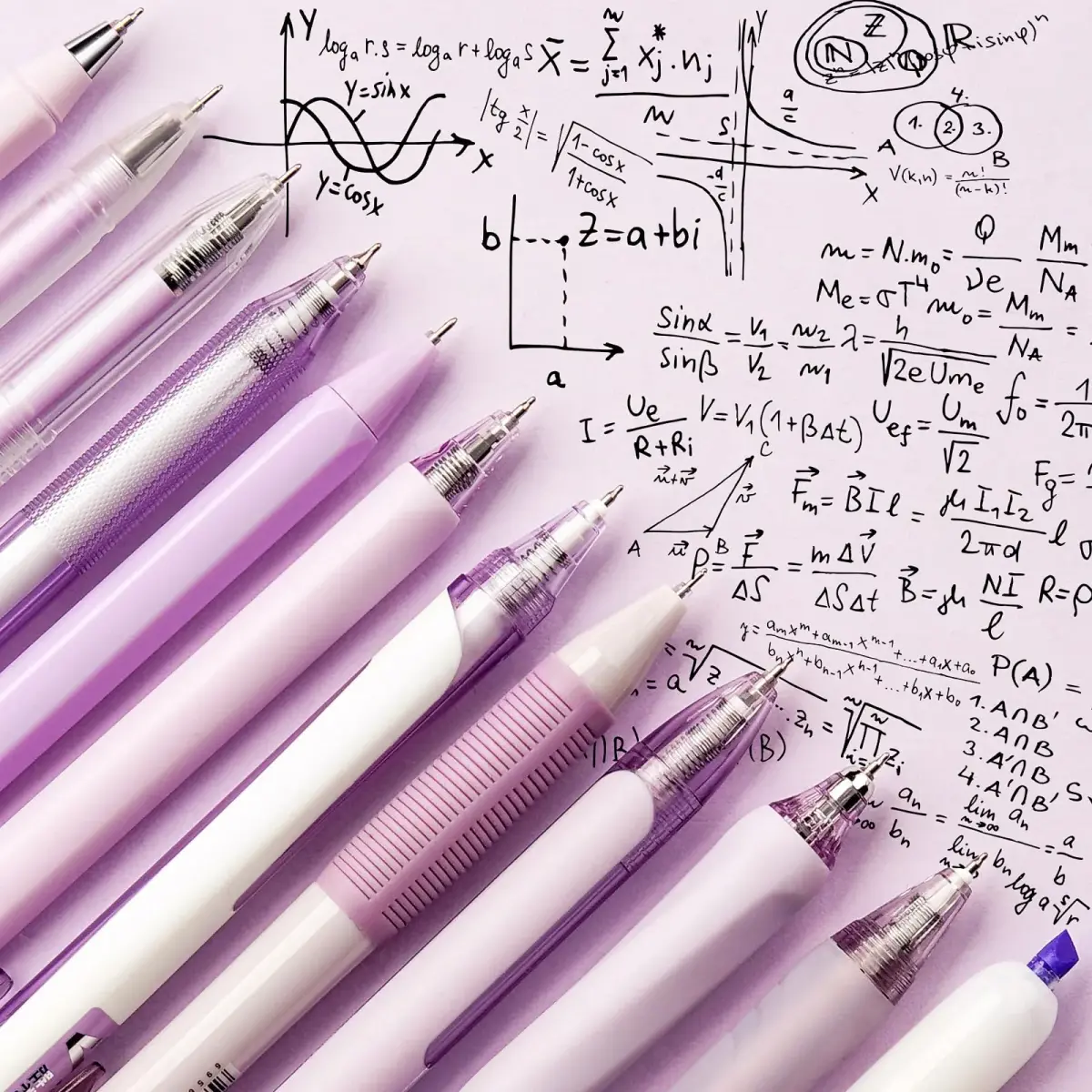 Four Candies Purple Pens, Black Gel Ink, Lavender Series 12ct | Smooth Writing Instrument - view 3