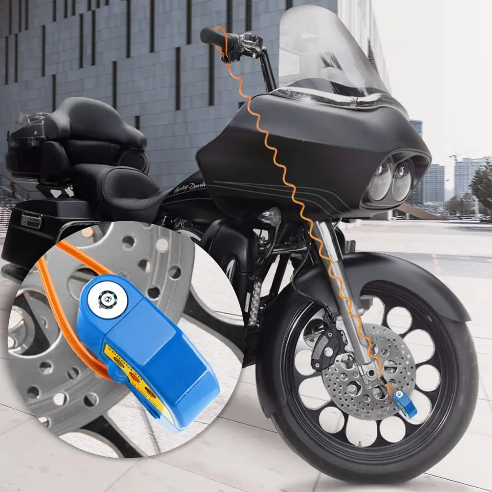YOHOOLYO Alarm Disc Lock Motorcycle Disc Brake Lock Anti-Theft Waterproof 110 db 7mm Pin | Heavy Duty Anti-Theft Device - view 8
