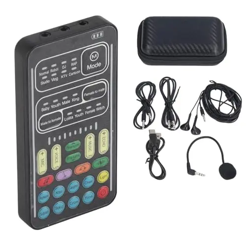 VBESTLIFE Voice Changer Set, I9 Portable Sound Card | 8 Sounds, High Compatibility, for Gaming & Recording - view 2