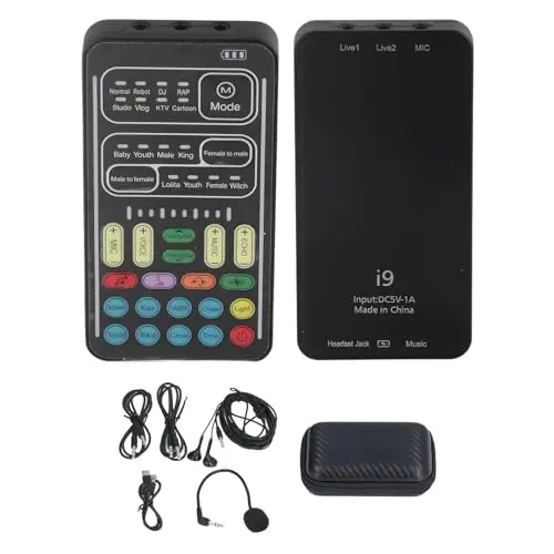 VBESTLIFE Voice Changer Set, I9 Portable Sound Card | 8 Sounds, High Compatibility, for Gaming & Recording - view 17