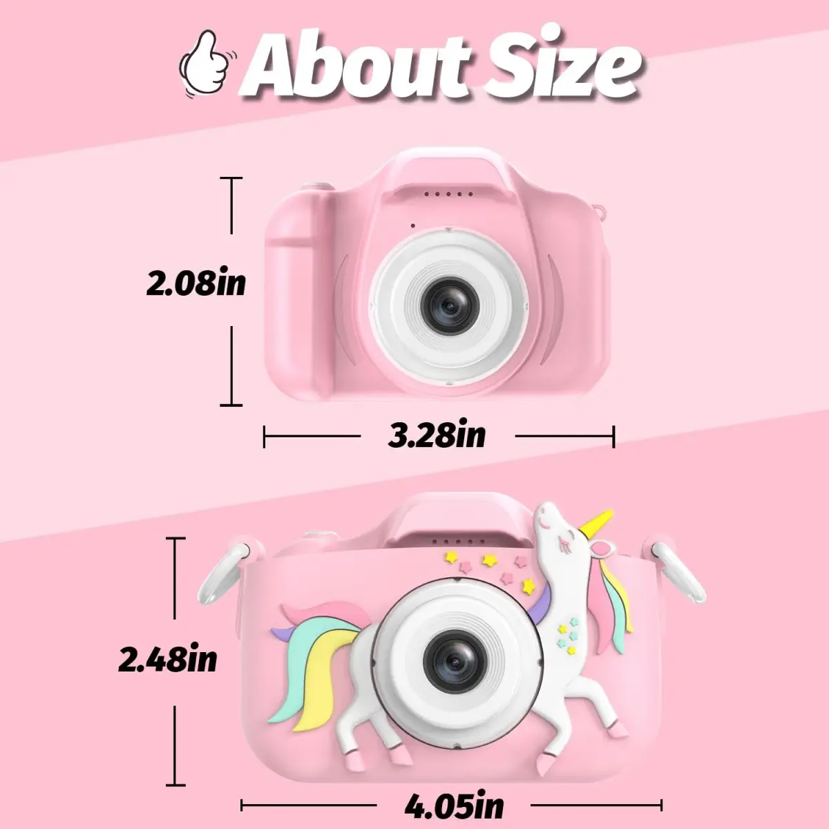 Goopow Kids Digital Camera Pink-DJS 12MP (0.42 oz) | Educational Toy for Ages 3-8 - view 2