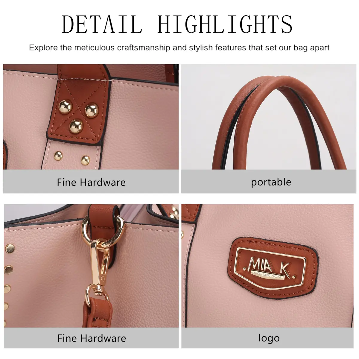 MKF Collection Tote Bag for Women, Vegan Leather Large | Casual & Stylish with 30-Day Refund - view 7