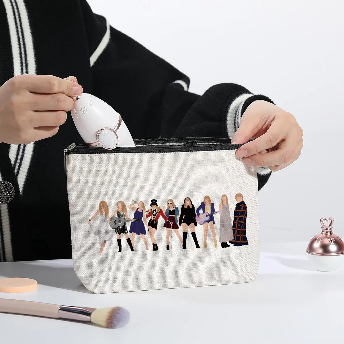 kdxpbpz Cosmetic Case 9.1"W x 7.1"H Waterproof Makeup Bag for Women - view 7