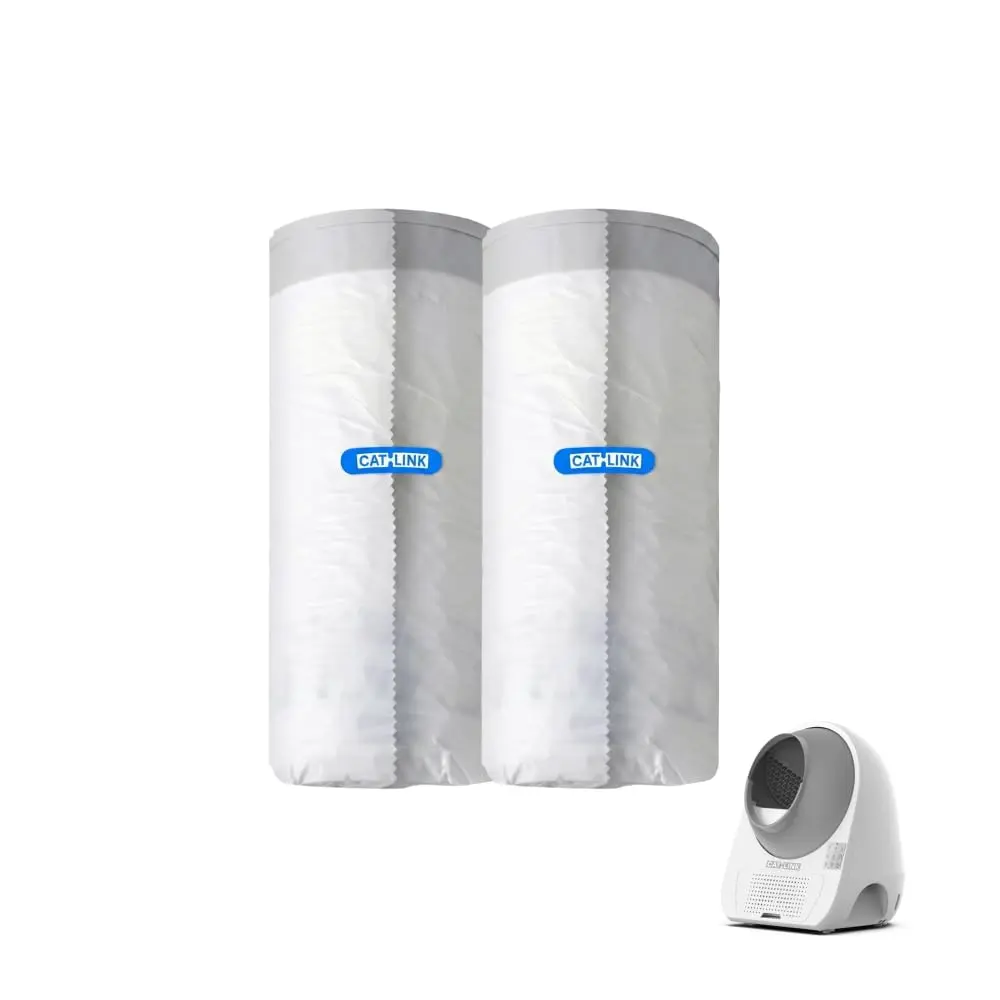 CATLINK Trash Bags for Scooper Prox Series | 40 Pack, White, Unscented, High Density Polyethylene (23.62" x 15.75") - main product image