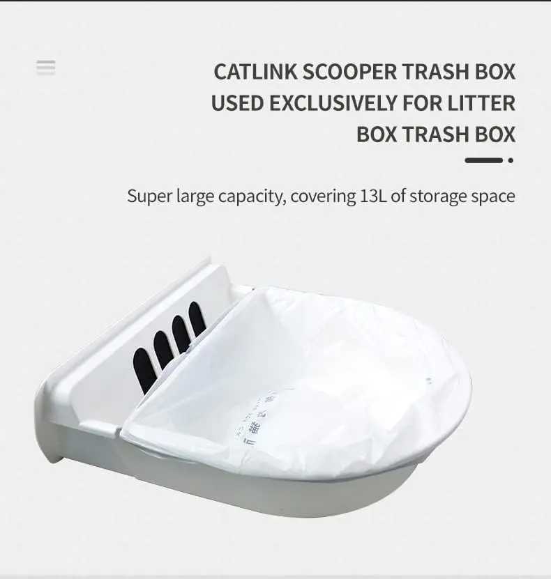CATLINK Trash Bags for Scooper Prox Series | 40 Pack, White, Unscented, High Density Polyethylene (23.62" x 15.75") - view 5