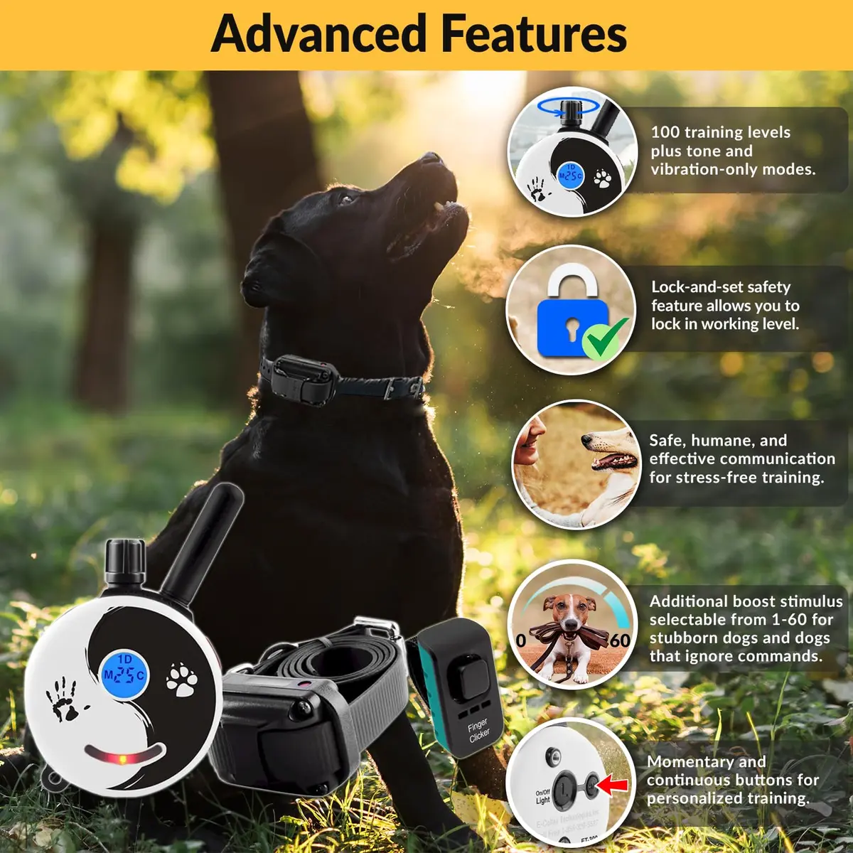 Mini Educator ZEN-300-C Remote Dog Training Collar | 1 Dog, 1/2 Mile Range, 100 Levels - view 2
